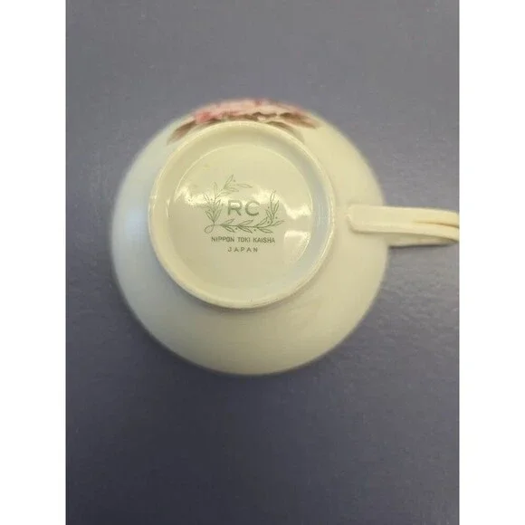 Vintage RC Nippon Toki Kaisha Pink Rose Floral Pattern Tea/Coffee Cup - Picture 2 of 6